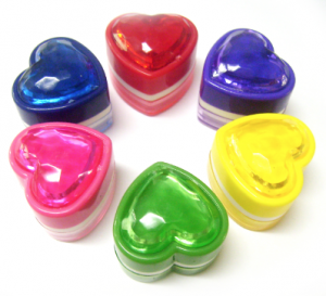EZ Colourful Heart Shaped Stamp