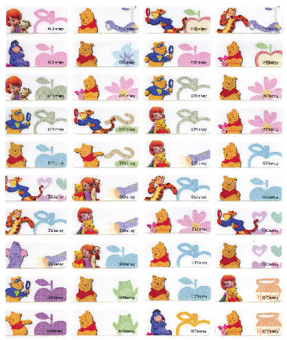 P075 维尼&朋友们  WINNIE & FRIENDS name sticker 姓名贴纸
