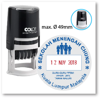 COLOP R50D/2 Colors (Ø 49mm with Dater) - EZ STAMP