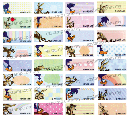 P022 BB鸟与大野狼 name sticker  姓名贴纸