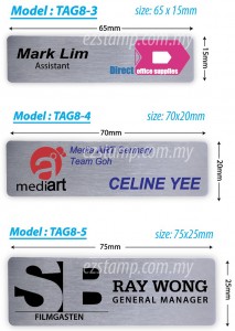 Stainless Steel SILVER Name Tag