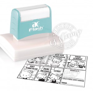 Flash Stamp-Cop Ulasan Guru-Komik-Hello Kitty