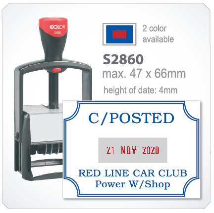 colop heavy duty S2660 S2860 (47mm x 66mm, 2 color available)