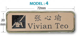 Name Tag  - Model 4 (72 x 20mm)